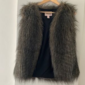 Faux fur vest
